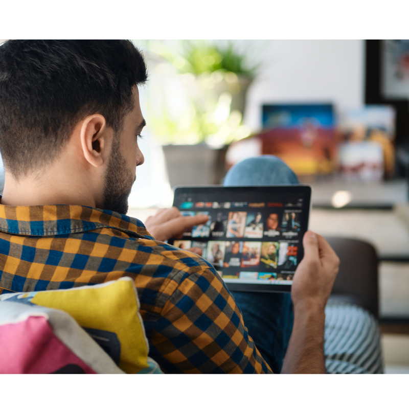 A subscriber scrolling through the VideoPort IPTV interface